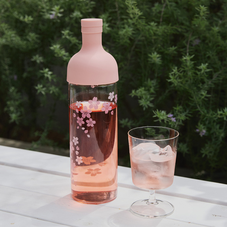 Hario - butelka szklana z filtrem Cold Brew Aya kwiat wiśni 750ml - różowa - obrazek 2
