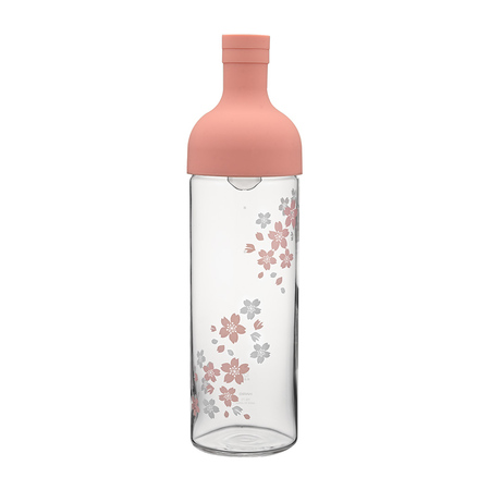 Hario - butelka szklana z filtrem Cold Brew Aya kwiat wiśni 750ml - różowa