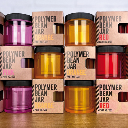 Comandante Polymer Bean Jar + lid Orange Pomarańczowy słoik z pokrywką na zmieloną kawę - obrazek 4