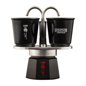 Bialetti - Mini Express Stranger Things 2tz + 2 Filiżanki 90ml - nadruk termochromowy