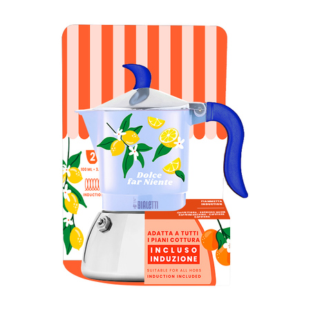 Bialetti - kawiarka Fiametta Induction 2tz Fruit Vibes - Niebieska - obrazek 2