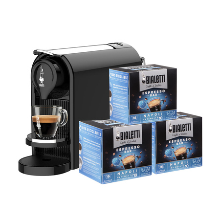 Bialetti - ekspres kapsułkowy Gioia Plus - Czarny + 48szt kapsułek NAPOLI - obrazek 9