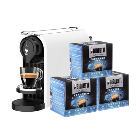 Bialetti - ekspres kapsułkowy Gioia Plus - Biały + 48szt kapsułek NAPOLI - obrazek 9