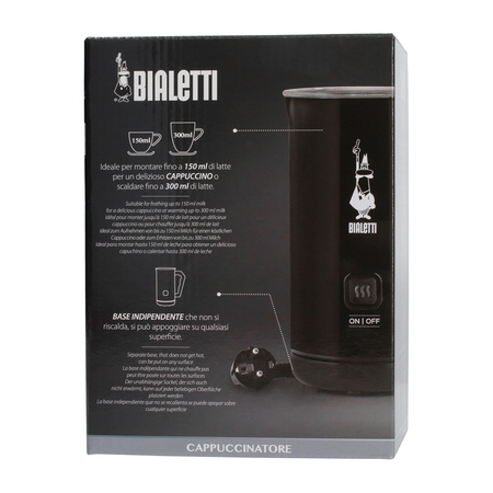 Bialetti Milk Frother MKF02 Nero - Elektryczny spieniacz do mleka Czarny - obrazek 5