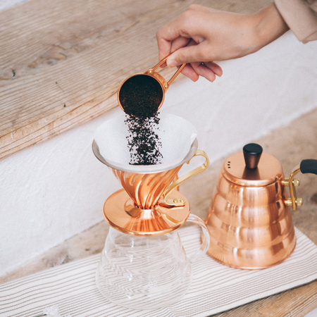 Hario metalowy Drip V60-02 miedziany-złoty - obrazek 6