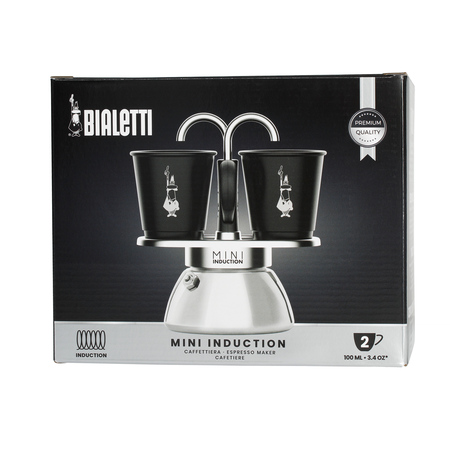 Bialetti - Set Mini Express Induction 2tz Czarna + 2 filiżanki - obrazek 3