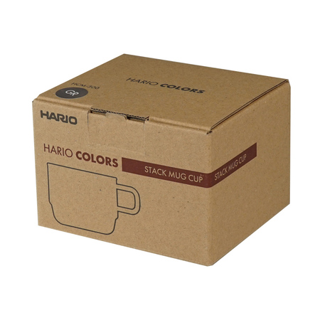 Hario - Colors Stacking Mug Cup - Szklany kubek szary 300ml - obrazek 2