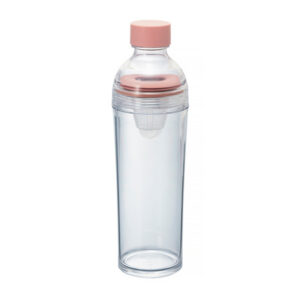 Hario - butelka plastikowa z filtrem 400ml - jasny róż