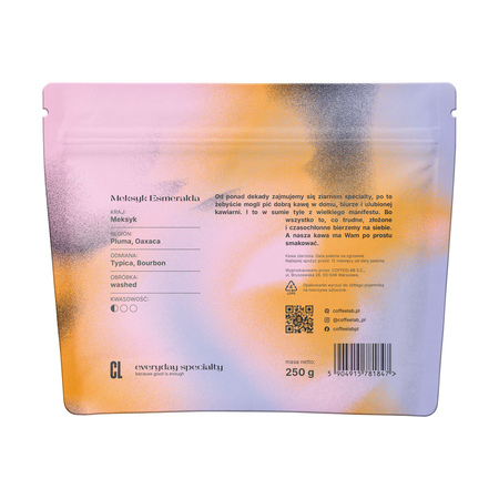 COFFEELAB - kawa ziarnista Meksyk Esmeralda Washed Espresso 250 g - obrazek 2