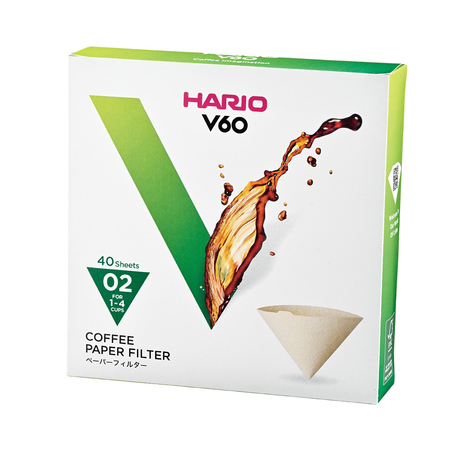 Hario filtry papierowe Misarashi brązowe - V60-02 - 40 Sztuk