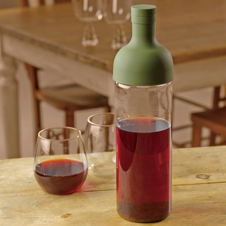 Hario butelka z filtrem Cold Brew Tea - oliwkowa zieleń 750 ml - obrazek 2