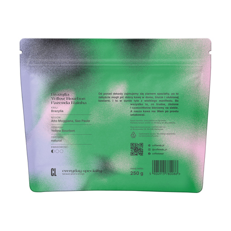 COFFEELAB - kawa ziarnista Brazylia Yellow Bourbon Fazenda Rainha Espresso 250 g - obrazek 2