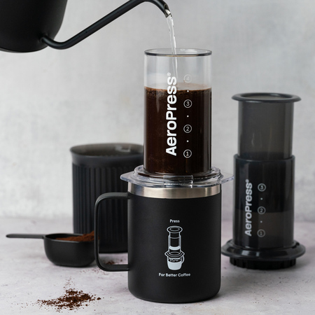 AeroPress - Travel Coffee Mug - Kubek termiczny czarny 350ml - obrazek 6