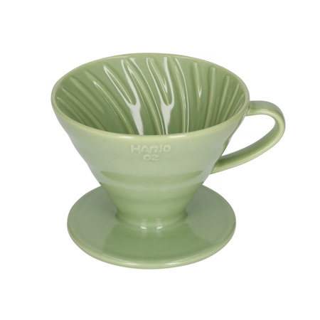 Hario ceramiczny Drip V60-02 Zgaszona zieleń |VDC-02-SG-EX| - obrazek 2