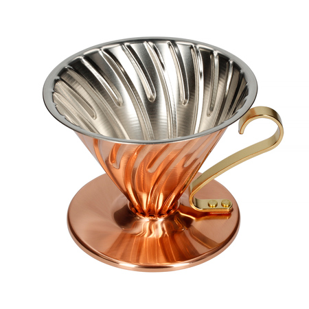 Hario metalowy Drip V60-02 miedziany-złoty - obrazek 2