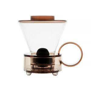 Clever Dripper - Zaparzacz szklany 500ml przezroczysty brązowy