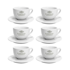 La Marzocco - zestaw 6 filiżanek ze spodkami do cappuccino 210 ml - biały
