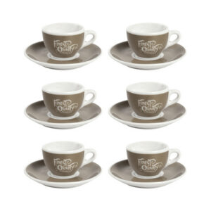 La Marzocco - zestaw 6 filiżanek ze spodkami do espresso 65 ml - beżowy