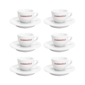 La Marzocco - zestaw 6 filiżanek ze spodkami do espresso Linea 65 ml - biały