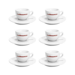 La Marzocco - zestaw 6 filiżanek ze spodkami do espresso Strada 65 ml - biały