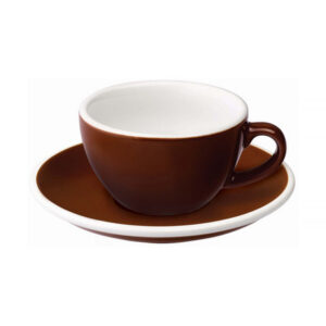 Loveramics Egg - Filiżanka i spodek Flat White 150 ml - Brown