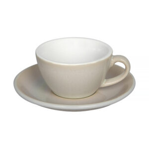 Loveramics Egg - Filiżanka i spodek Flat White 150 ml - Ivory
