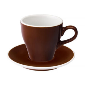 Loveramics Tulip - Filiżanka i spodek Cafe Latte 280 ml - Brown