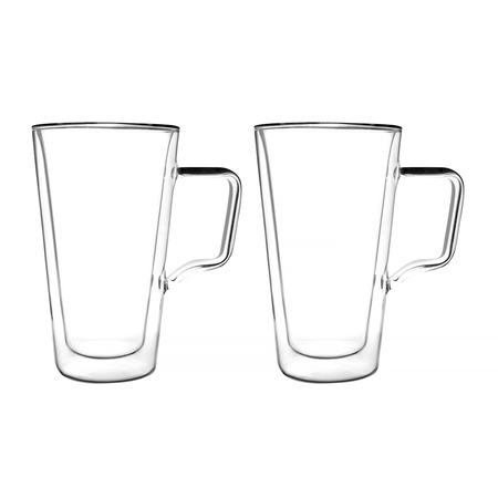 Vialli Design - Diva zestaw 2 szklanek latte z podwójną ścianką 350ml