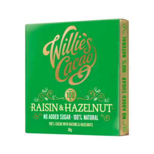 Willie's Cacao - Czekolada - Rodzynki i orzechy laskowe - Raisin and Hazelnut 50g