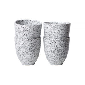 HKliving - Zestaw 4 kubków ceramicznych Gradient Ceramics Cream 295ml