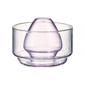 Hario - miseczka do matchy z podstawką na mieszadło 100ml - różowa