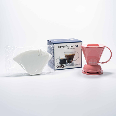 Clever Dripper - Zaparzacz L 500ml różowy + 100 filtrów - obrazek 2