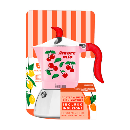 Bialetti - kawiarka Fiametta Induction Fruit Vibes 2tz - Różowa - obrazek 2