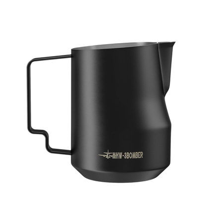 MHW-3BOMBER - Dzbanek do spieniania mleka Turbo stal nierdzewna czarny mat 450 ml