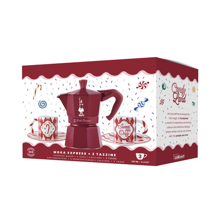 Bialetti - zestaw Moka Express 3tz + 2 filiżanki Candyland - obrazek 2