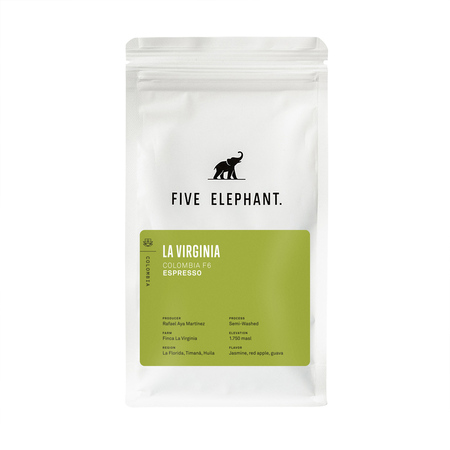 Five Elephant - kawa ziarnista Kolumbia La Virginia Semi-Washed Espresso 250 g